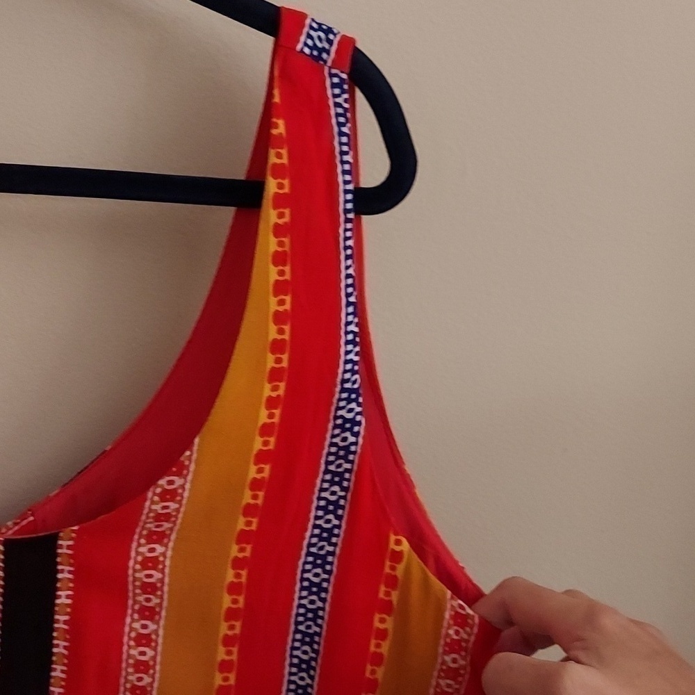 GIANNI BINI Jordan Tie Back Striped Vibrant Color Tank Top New L Resortwear - Picture 4 of 13